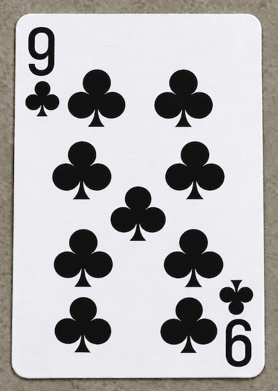 Nine playing card