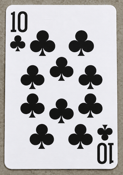 Ten playing card